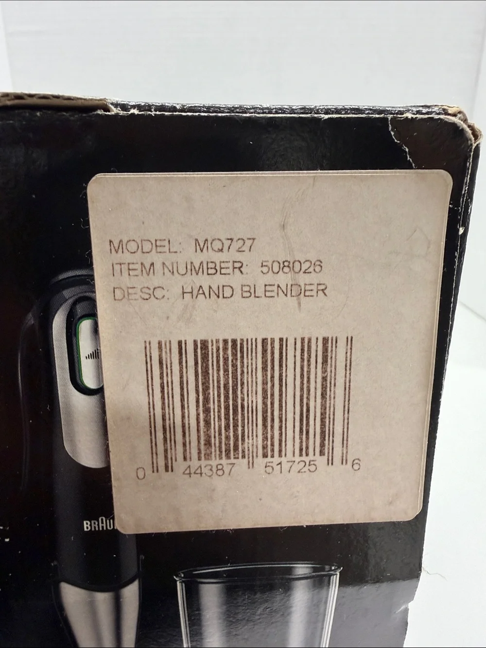 Braun Multiquick 7 Immersion Hand Blender 3 In 1 Kitchen Tool MQ727 New in Box